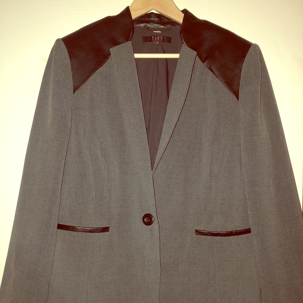 Alex Marie Size 14 gray and faux leather accents